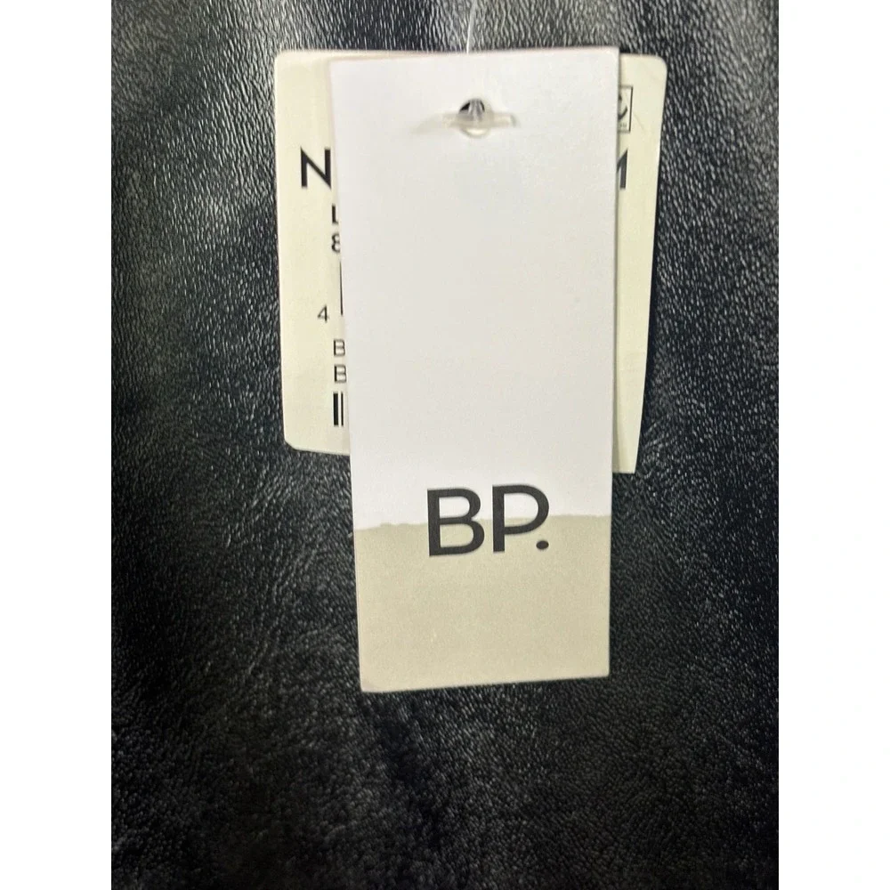 BP Nordstrom Faux Leather Leggings Black High Waisted Skinny Pants Large NEW